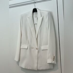 Mango white suit blazer